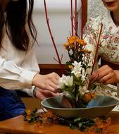 Ikebana flower arranging Image