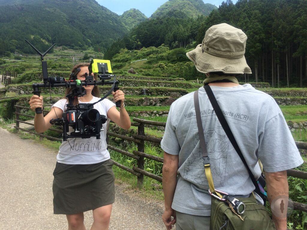 Filming on BBC2's 'Japan: Earth's Enchanted Islands'