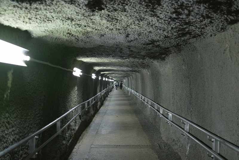 Inside a section of the mine