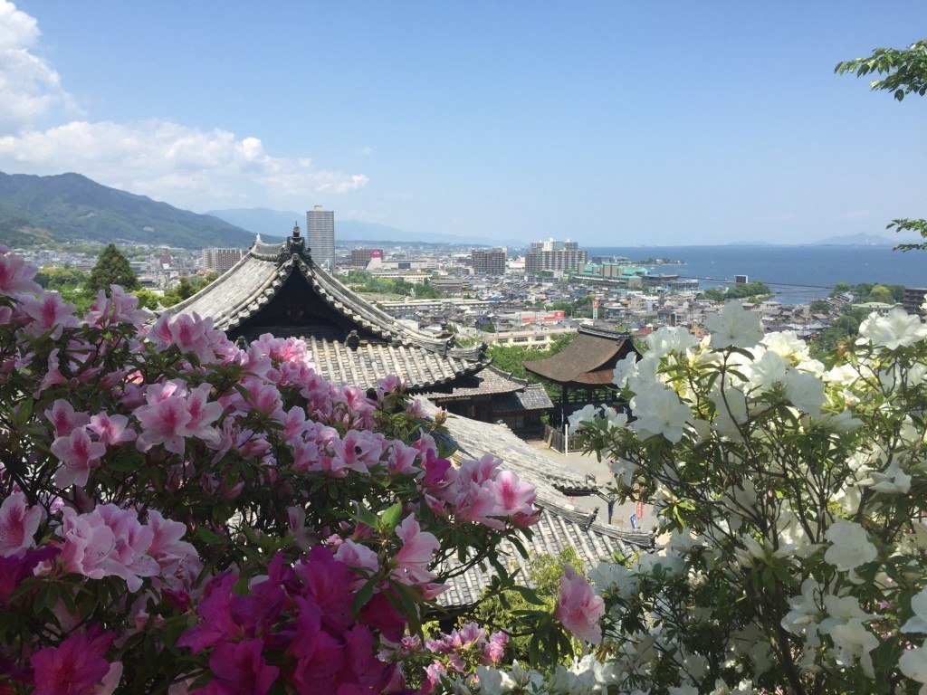 The view over Lake Biwa from Mii-dera