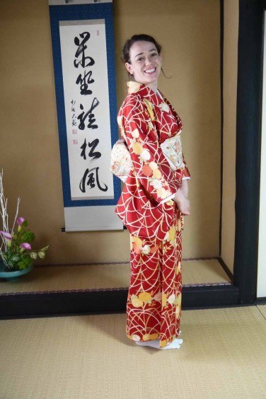 Pre-tea ceremony lesson kimono photoshoot at WAK