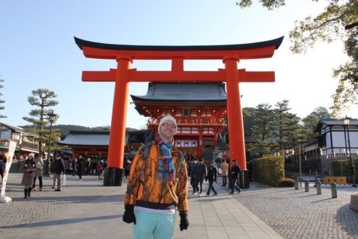 Richard at Fushimi Inari Shrine - the gateway to the Kyoto Trail