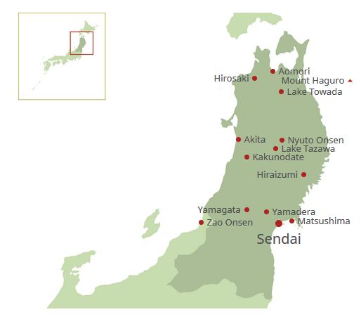 Map of Tohoku