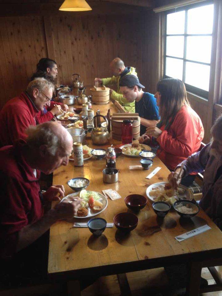 Great food at the mountain hut