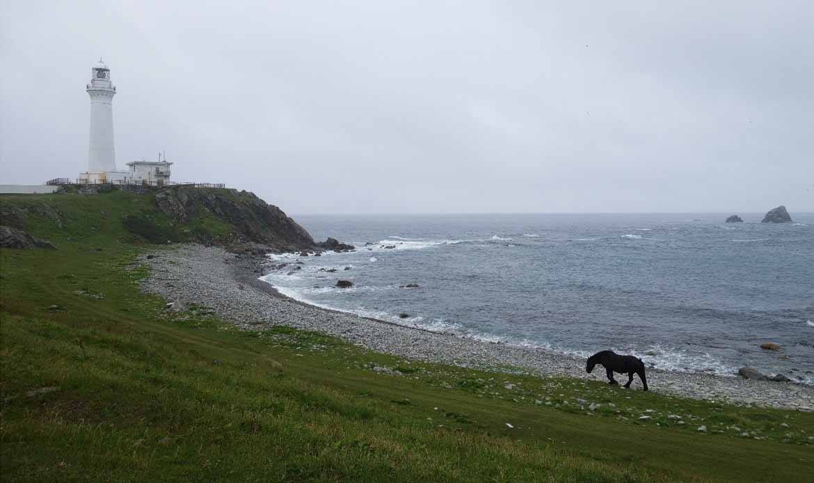 The lighthouse on Cape Shiriya