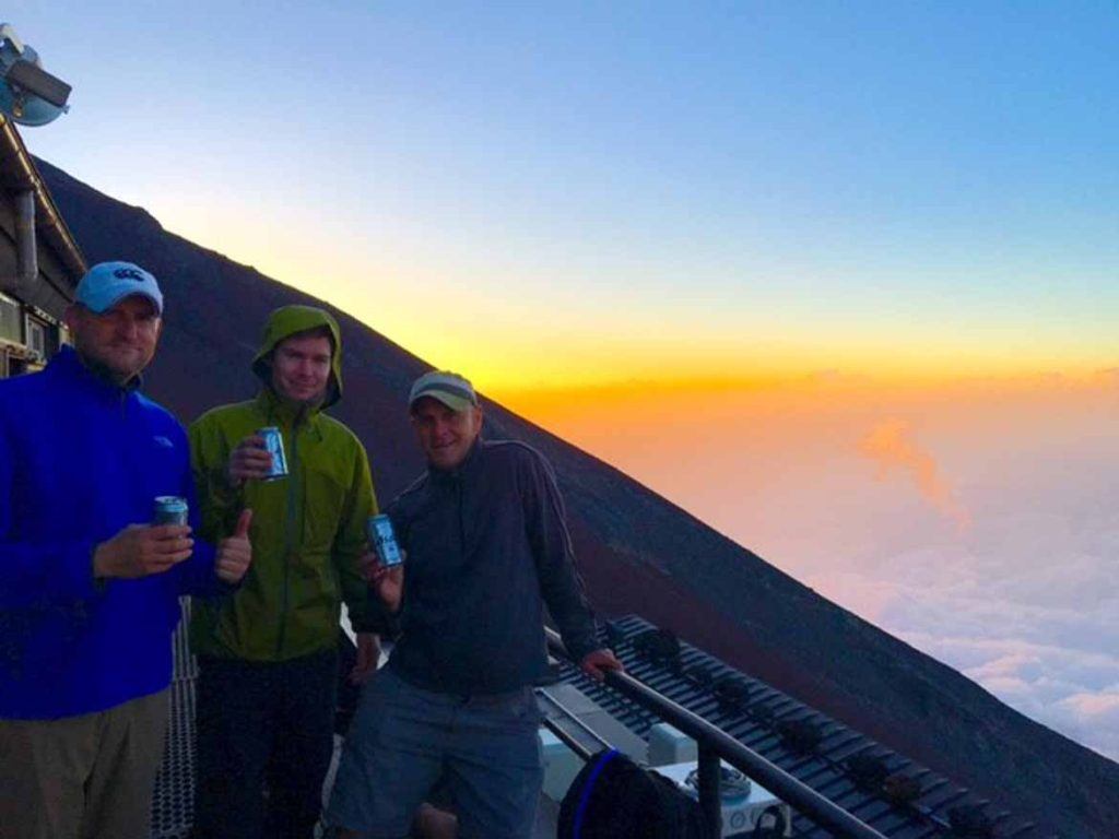 After a five- to six-hour hike up some steep slopes in thin air, the mountain hut is a very welcoming place. And as you can see, the views are spectacular. 