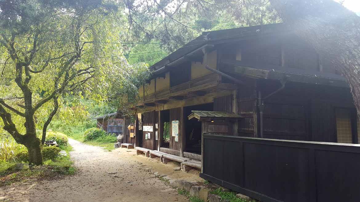 An old feudal checkpoint now functions as a teahouse for walkers