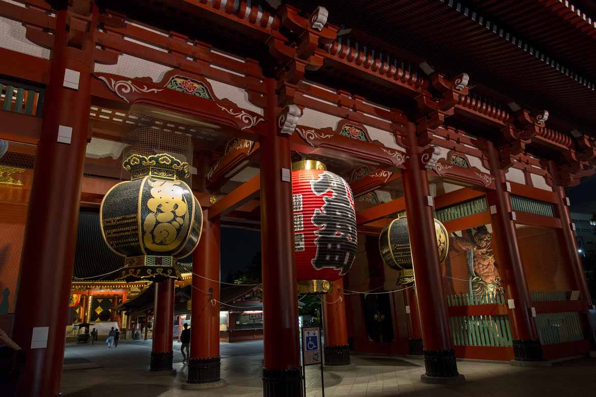 Sights like Senso-ji are quiet and atmospheric after dark