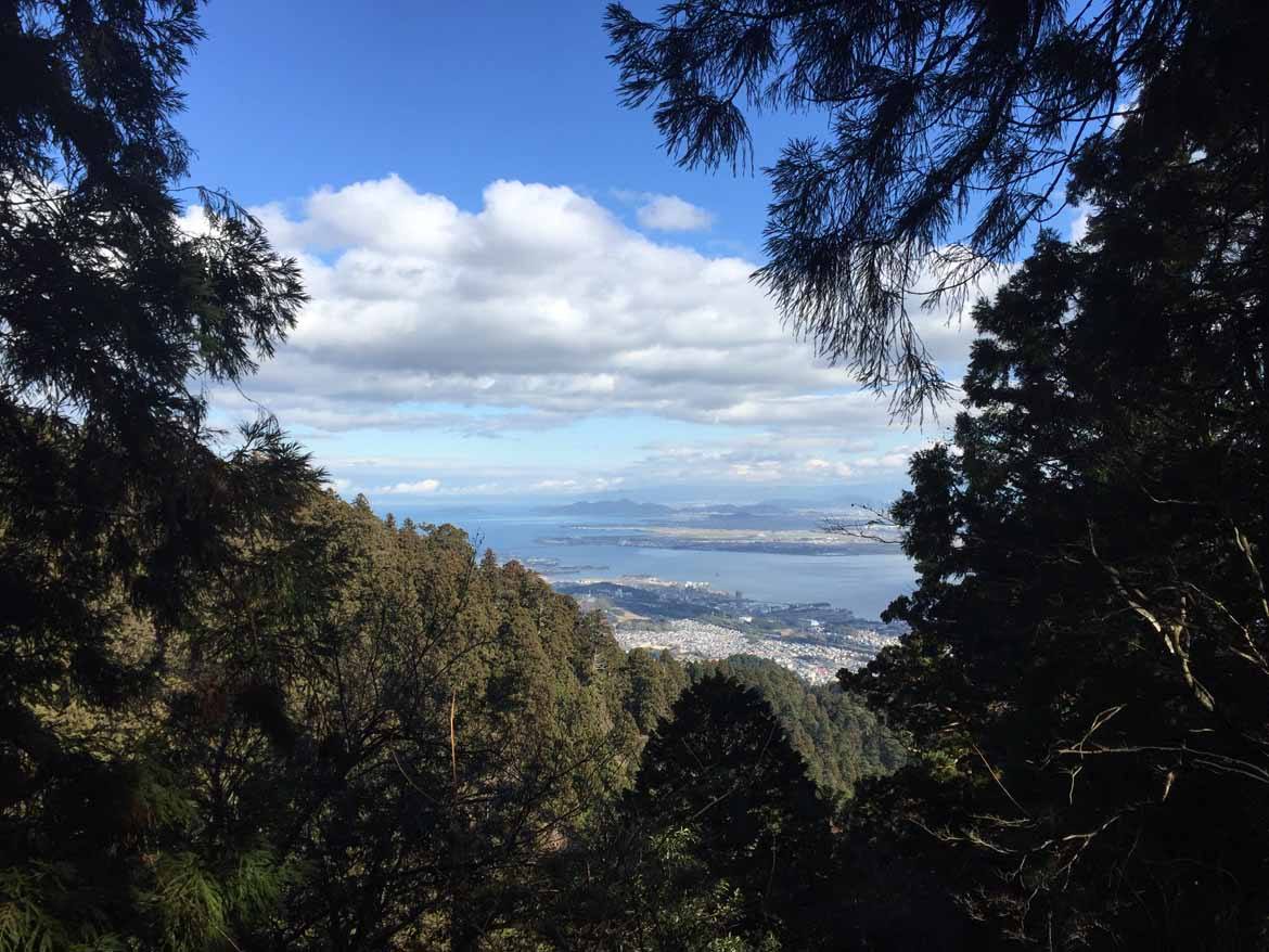 Lake Biwa seen from the Sakamoto trail