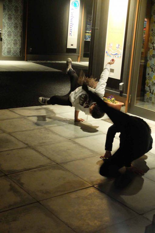 Bi-Hive members breakdancing