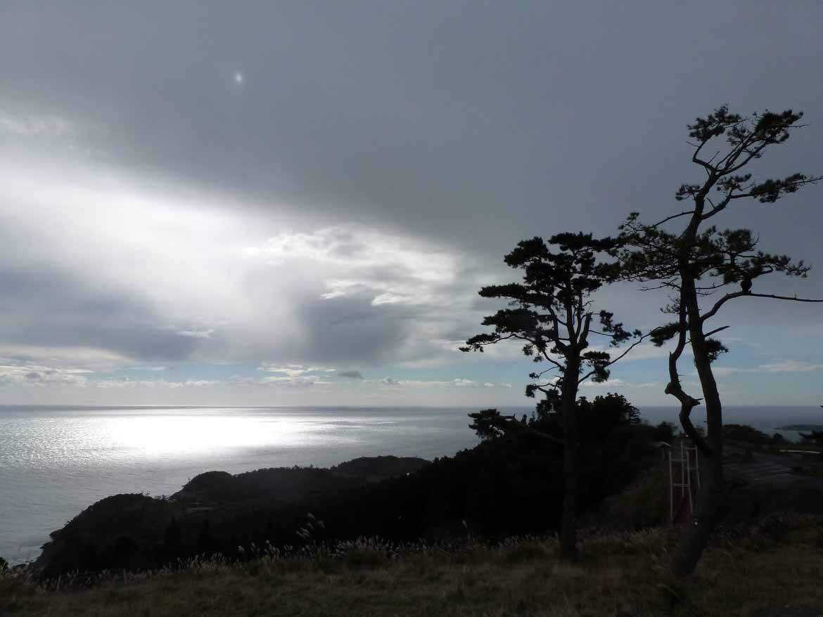 View out to sea from the Onagawa mounatins