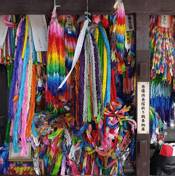 Thousands of paper cranes at Hiroshima's Peace Park