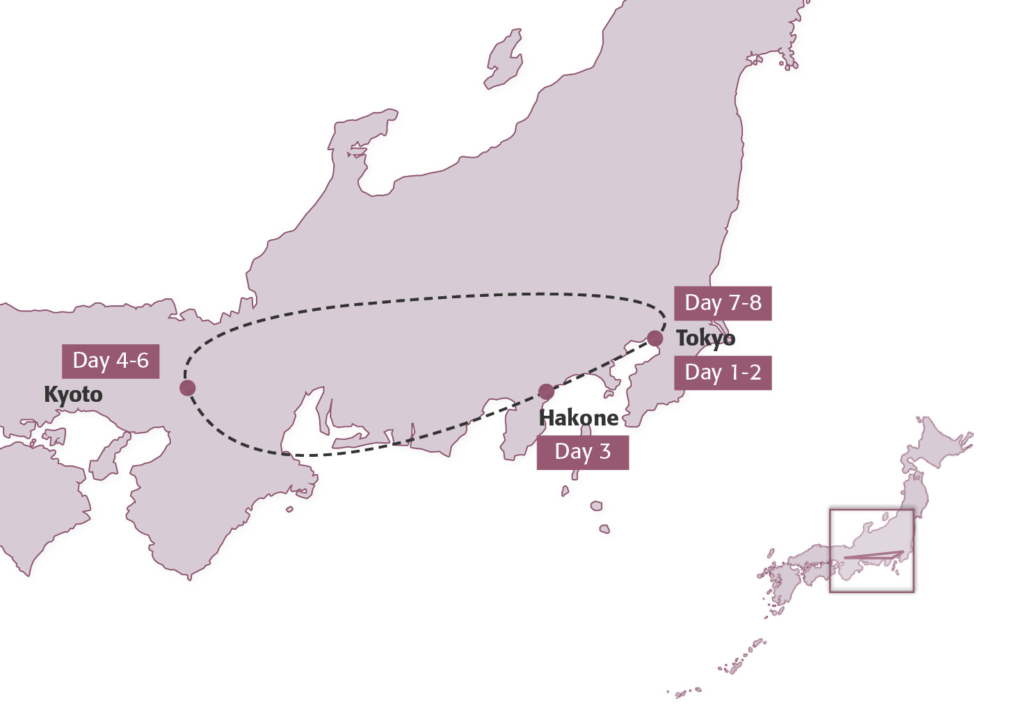 Map for Samurai Express