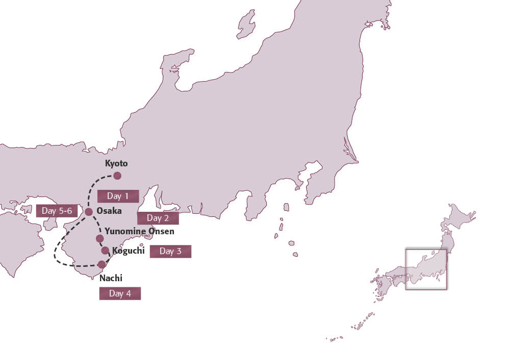 Map for Kumano Kodo (Group Tour Add-On)