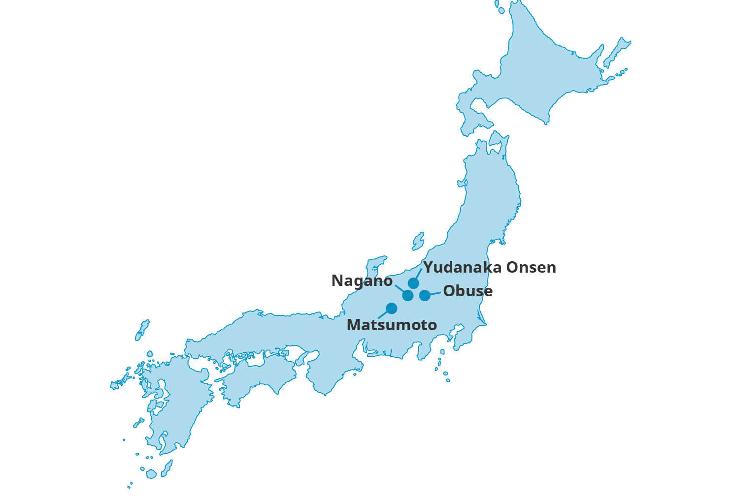 Map for Snow Monkeys & Samurai