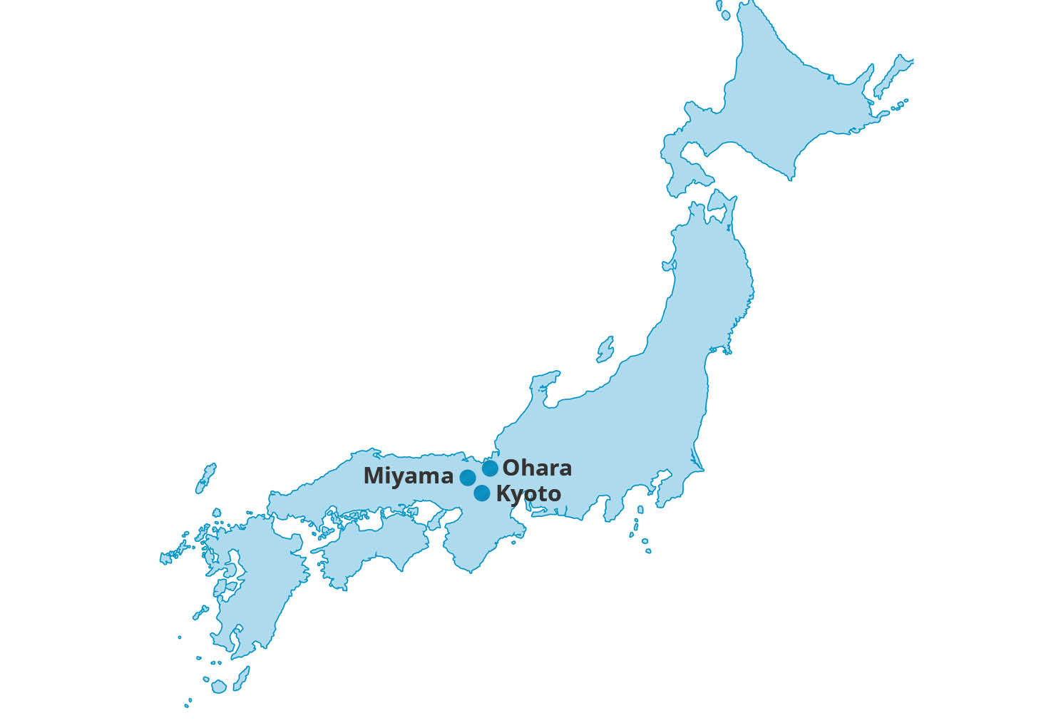 Map for Kyoto City & Country