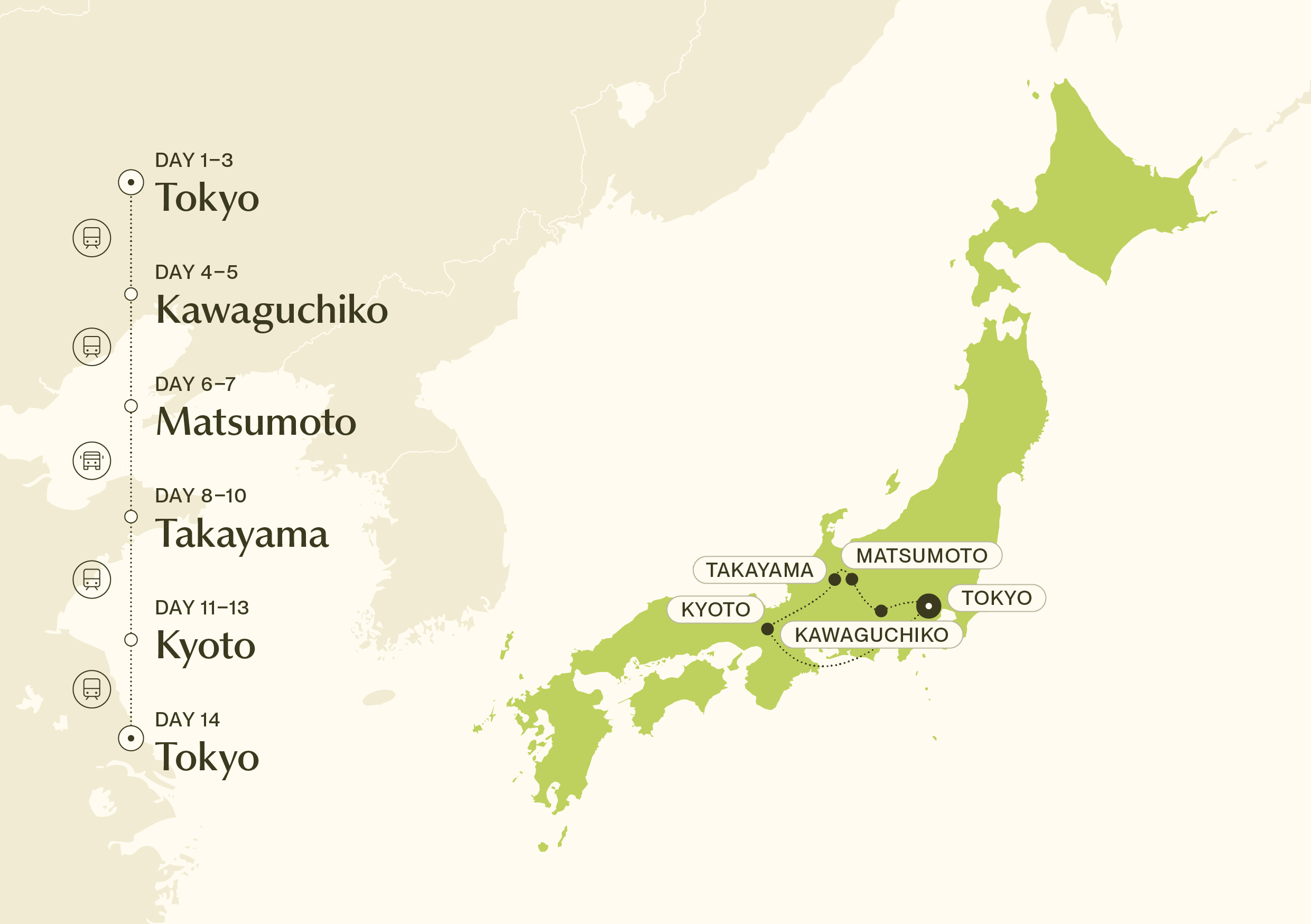 Map for Japan Alps Discovery