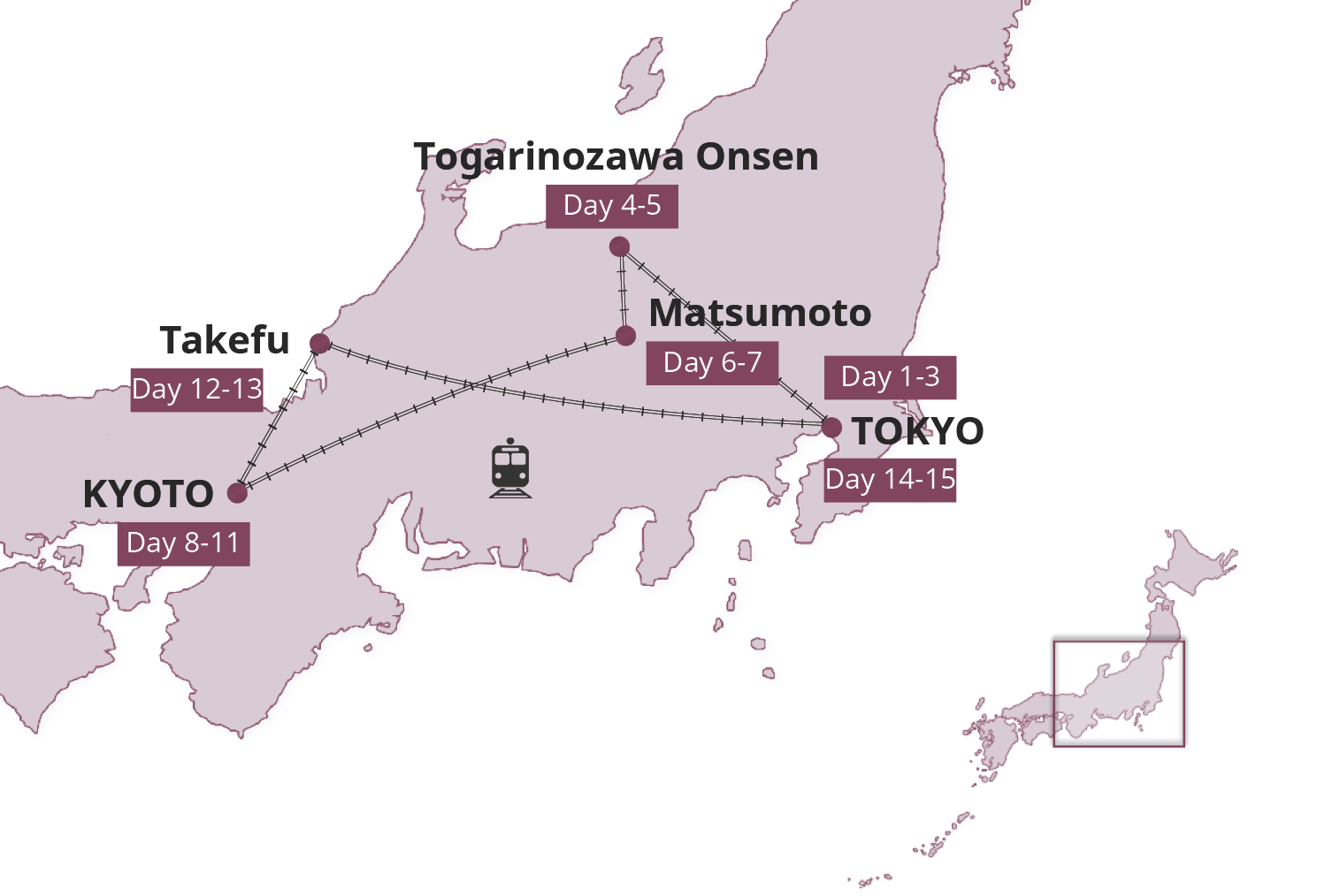 Map for Hands On Japan