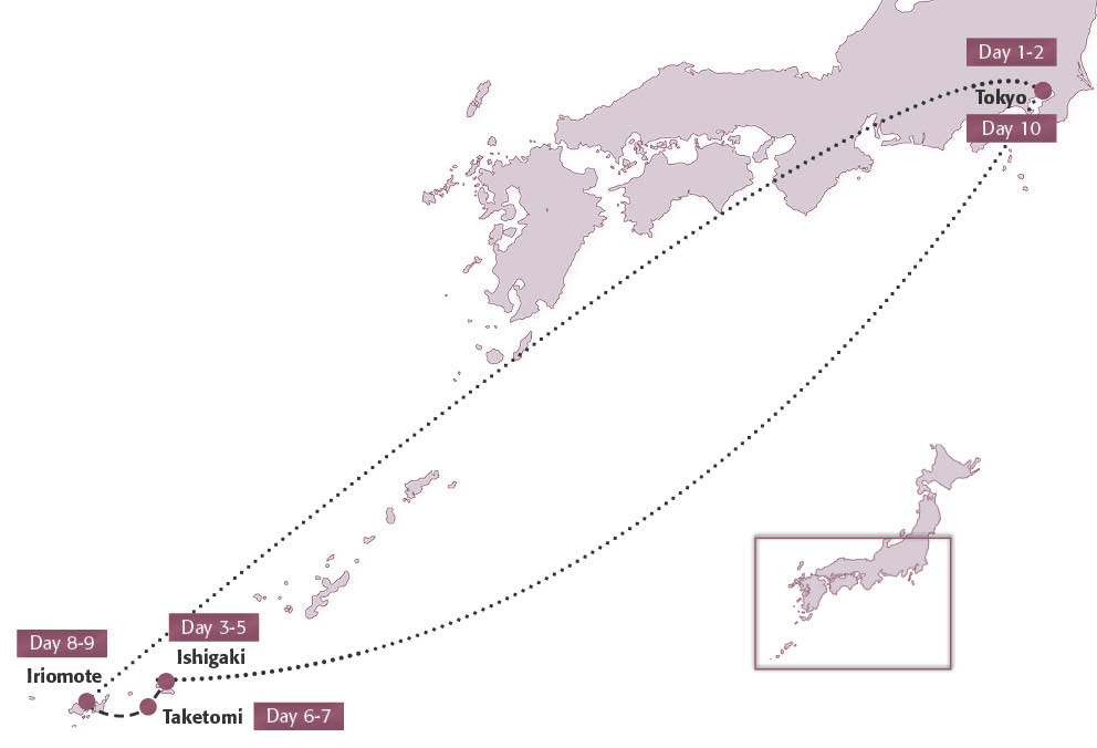 Map for Okinawa Island Hopping