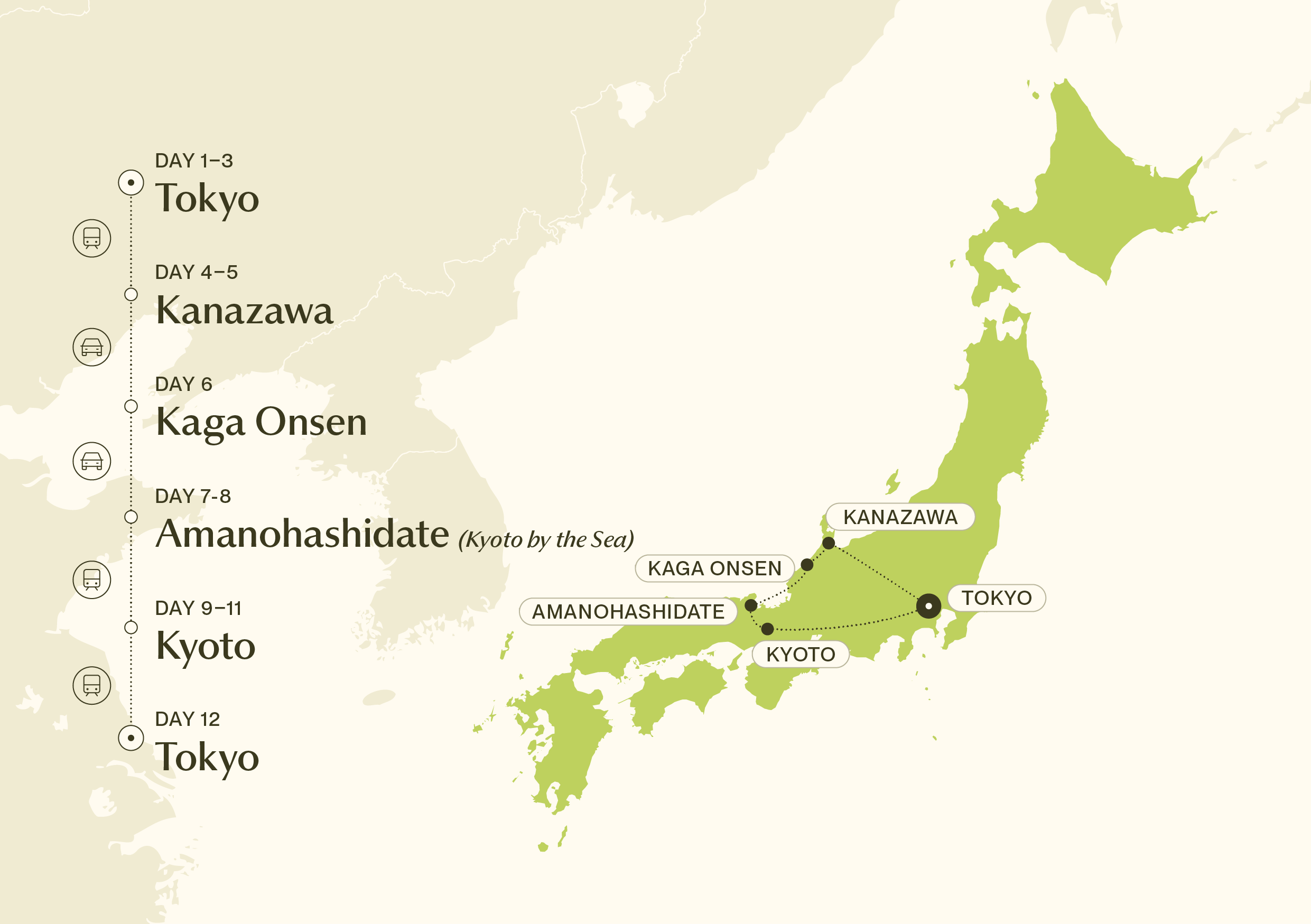 Map for Hidden Corners of Japan 