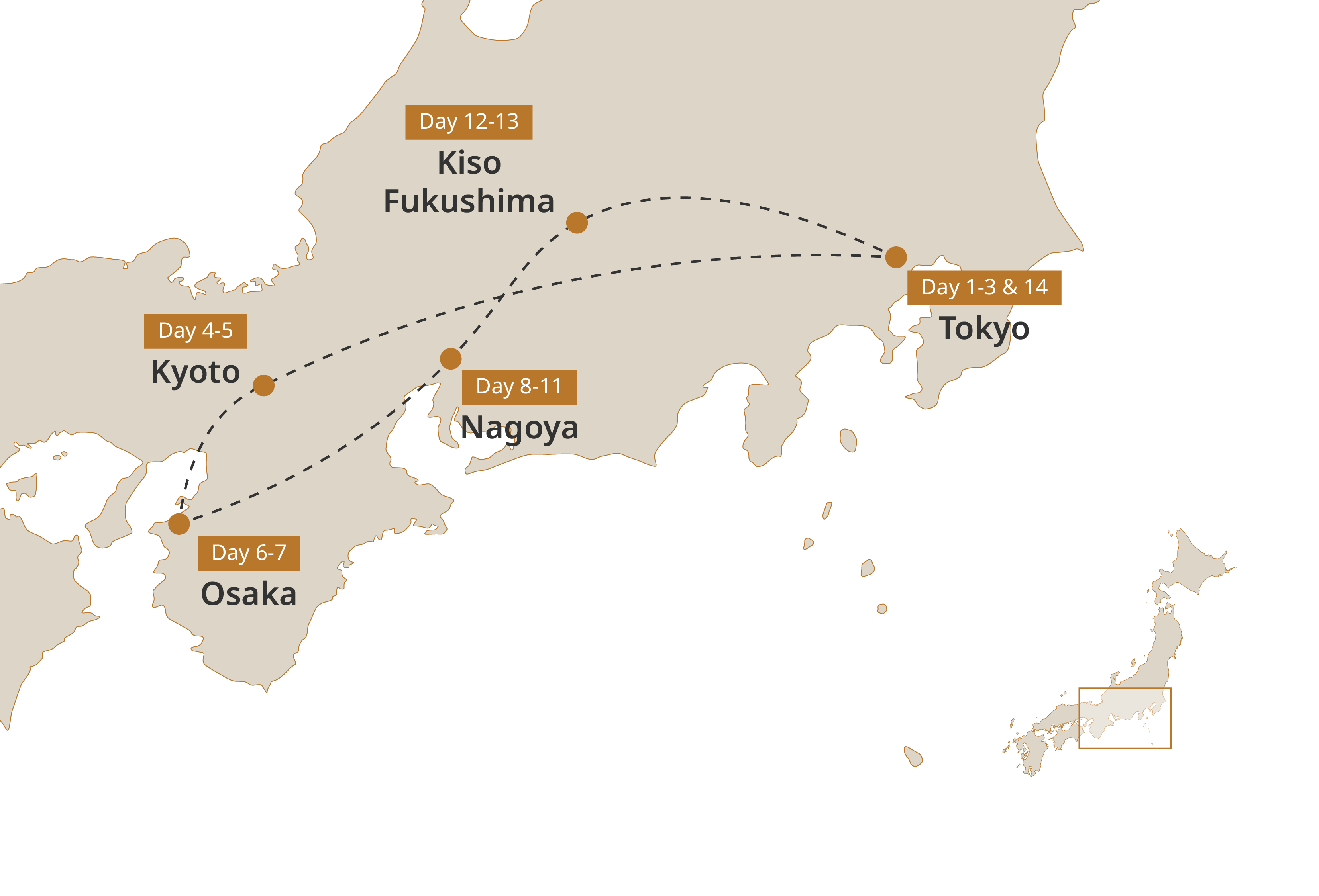 Map for Samurai Footsteps