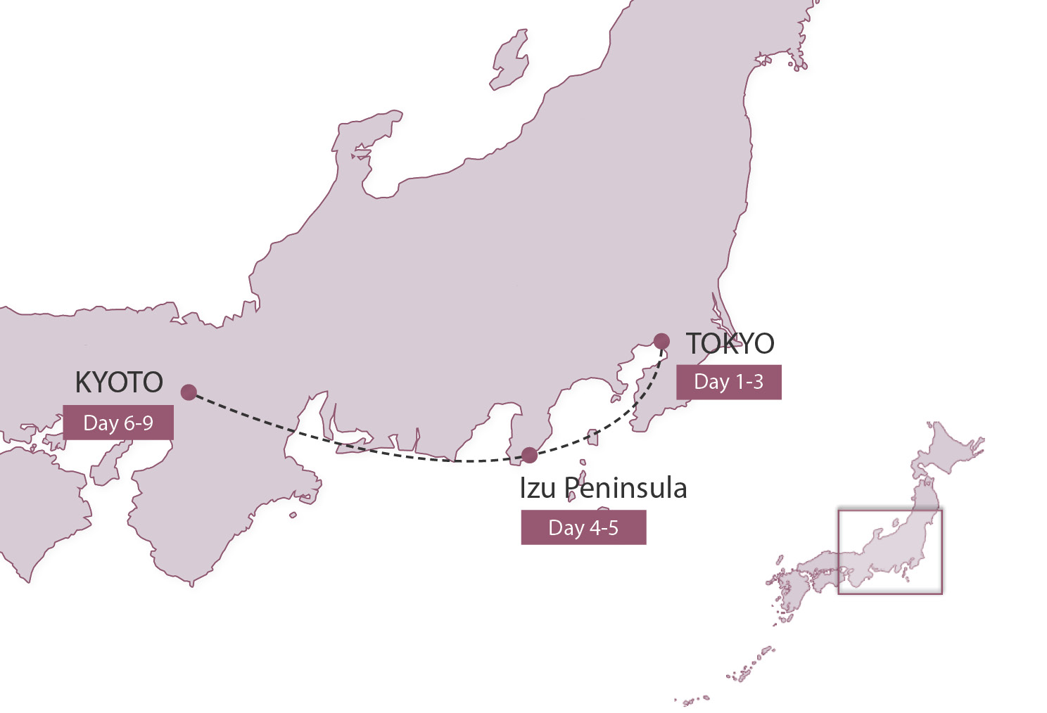 Map for Spirit of Honshu