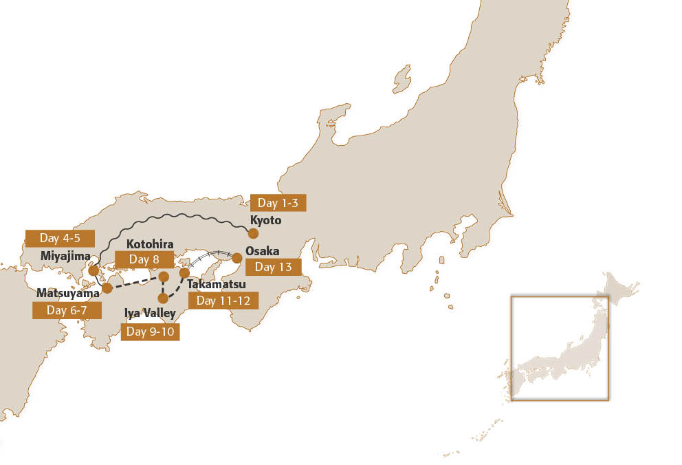Map for Secrets of Shikoku