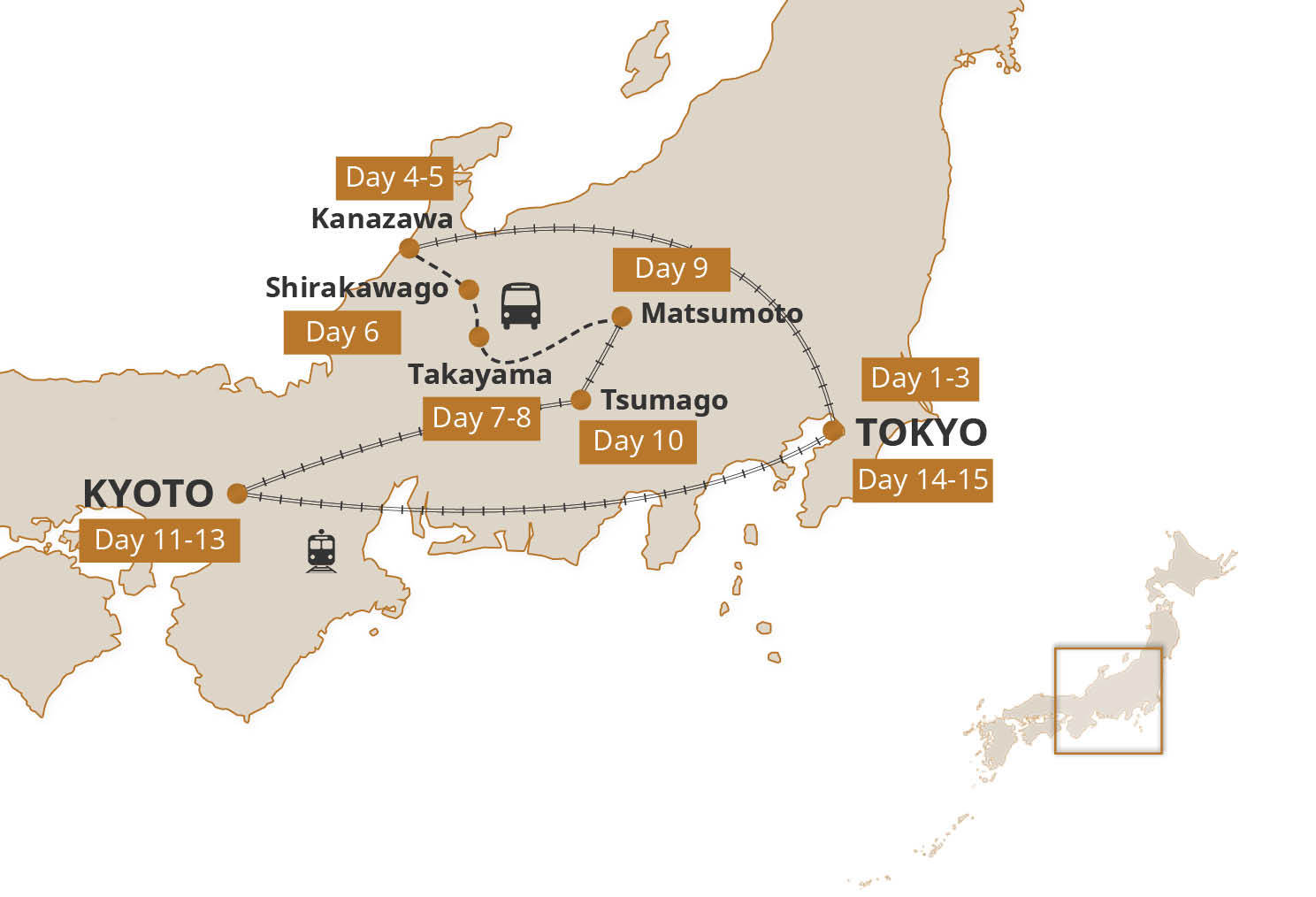 Map for Traditional Japan