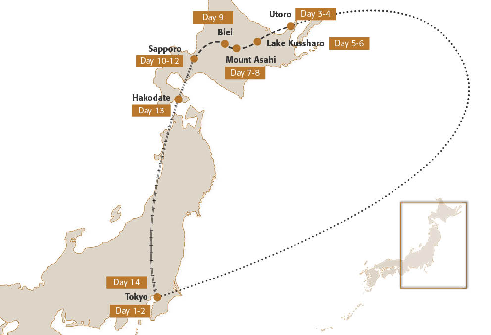 Map for Wild Hokkaido