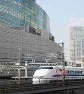 The Shinkansen bullet train