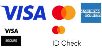 We accept American Express, Mastercard, Maestro, Visa and Visa Debit